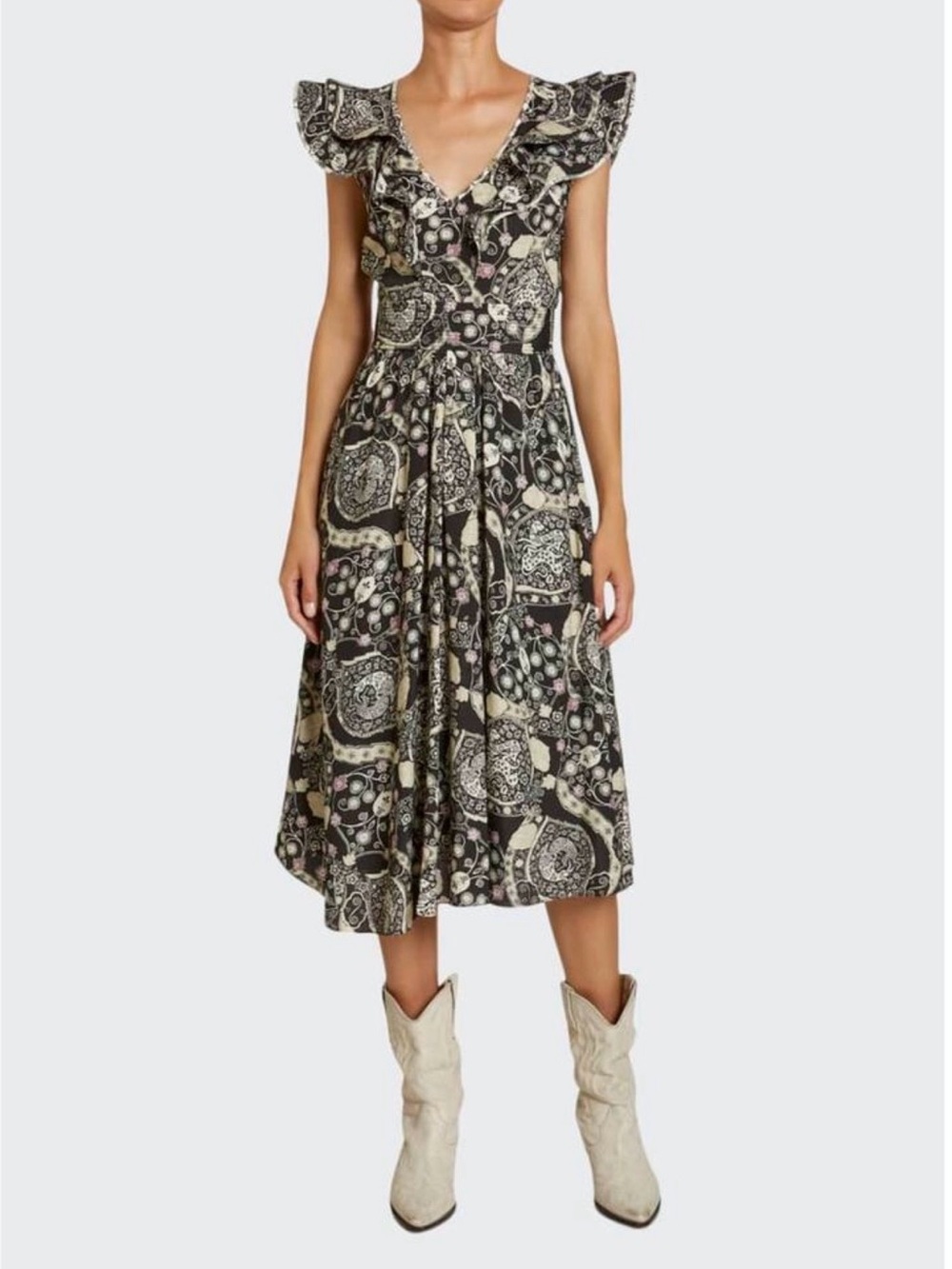 Isabel Marant Black pattern dress size 34